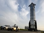 FILE PHOTO: Starship 40 rolls out of the SpaceX production facility toward the launch pad as preparations continue for the 13th test flight of the Starship spacecraft and the Super Heavy v3 booster in Starbase, Texas, U.S., July 15, 2026. REUTERS/Steve Nesius/File Photo(REUTERS)