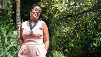 ‘It’s like a Doctor Who regeneration: a new face, a new mission, built upon everything that has gone before,’ says Lawrence, 59. ‘This gives me a much larger platform on which to talk about the impact of children’s books and stories.’ (Getty Images) ‘It’s like a Doctor Who regeneration: a new face, a new mission, built upon everything that has gone before,’ says Lawrence, 59. ‘This gives me a much larger platform on which to talk about the impact of children’s books and stories.’ (Getty Images)