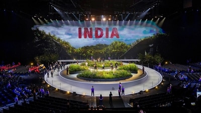 A view of the opening ceremony of Commonwealth Games 2026 in Glasgow on Thursday. (@narendramodi X) A view of the opening ceremony of Commonwealth Games 2026 in Glasgow on Thursday. (@narendramodi X)