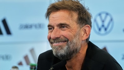 Newly appointed head coach of the German national soccer team, Jurgen Klopp, attends a news conference. (AP Photo/Michael Probst)