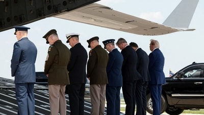 The US Department of Defense has lowered the reported number of American troops killed in the Iran war from 18 to 14 within a day. REUTERS/Evelyn Hockstein      TPX IMAGES OF THE DAY (REUTERS)