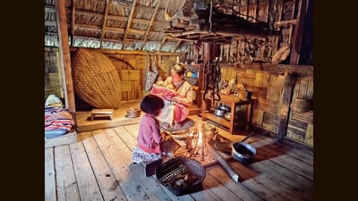 The Jingrwai Iawbei or song-name is shaped by the mother as she holds, walks or soothes her baby in its earliest days. (Photo: Paiastar Khongjee) The Jingrwai Iawbei or song-name is shaped by the mother as she holds, walks or soothes her baby in its earliest days. (Photo: Paiastar Khongjee)