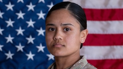 This undated handout photo from the US Army obtained on July 22, 2026, shows Sgt. Angel Rampersad, 28, of Ozone Park, New York. According to the US Department of Defense, Rampersad is believed to have been killed in action on July 17, 2026, during an enemy attack at Muwaffaq Salti Air Base in Jordan. (Photo by Handout / US ARMY / AFP) / RESTRICTED TO EDITORIAL USE - MANDATORY CREDIT "AFP PHOTO /  US ARMY / HANDOUT " - HANDOUT - NO MARKETING NO ADVERTISING CAMPAIGNS - DISTRIBUTED AS A SERVICE TO CLIENTS (AFP)
