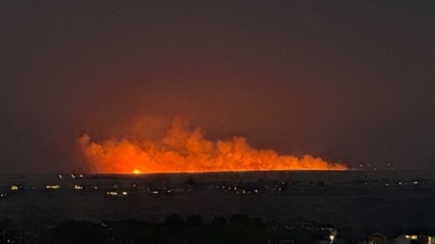Firefighters expanded their response to the Sophora Forest fire after the incident commander requested additional wildland strike teams. (on duty)
