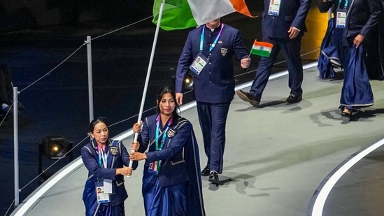 Commonwealth Games 2026 LIVE Updates, Day 2: Weightlifter Mirabai Chanu and Boxer Lovlina Borgohain lead India's contingent as flag-bearers. Commonwealth Games 2026 LIVE Updates, Day 2: Weightlifter Mirabai Chanu and Boxer Lovlina Borgohain lead India's contingent as flag-bearers.