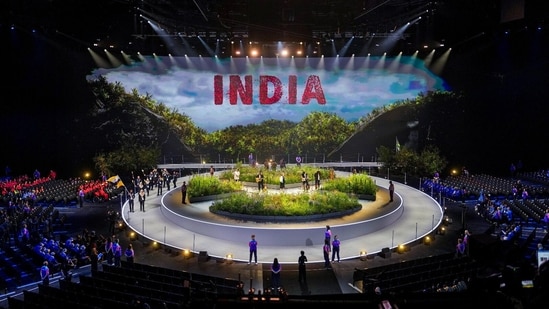 A view of the opening ceremony of Commonwealth Games 2026 in Glasgow on Thursday.