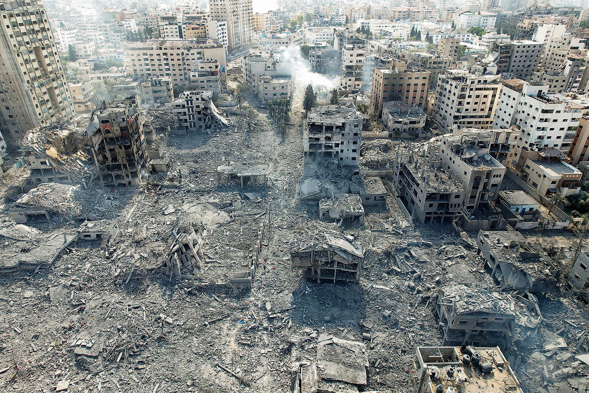 Gaza; 2023. Photography remains the most powerful way to convey the devastation of war. (Ashraf Amra for UNRWA)