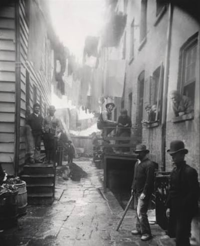The Bandit’s Roost by Jacob Riis; 1888. Wikimedia The Bandit’s Roost by Jacob Riis; 1888. Wikimedia