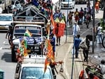(Representative image) Traffic police advised commuters to use NH-9, the Eastern Peripheral Expressway and the Delhi-Dehradun Expressway as alternative routes during the pilgrimage. (ANI)