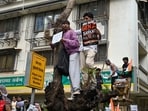 Several student organisations and supporters of the Cockroach Janta Party gathered at Shivaji Park in Dadar, Mumbai, to show solidarity with the CJP's protest in Delhi, on July 24, 2026. 
