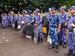 Several videos have circulated online, particularly from police action on July 20, of protesters questioning both CRPF personnel for not wearing their name tags(ANI)