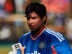 Vaibhav Sooryavanshi walks back to the pavilion after his dismissal. Vaibhav Sooryavanshi walks back to the pavilion after his dismissal.