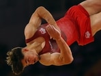 England's Gabriel Langton in action at the 2026 Commonwealth Games.