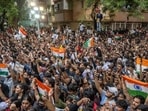 Many at Shivaji Park on Friday said their concerns ran deeper than the resignation of one minister. (Satish Bate/ Hindustan Times)