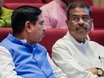 Union Ministers Pralhad Joshi, Dharmendra Pradhan seen together Union Ministers Pralhad Joshi, Dharmendra Pradhan seen together