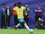 Vinicius Junior in action.