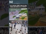 Delhi Protest Violence Caught on CCTV: Stone Pelting, Vandalism During July 20 Protest
