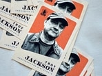 Camapign cards for Troy Jackson, Democratic candidate for U.S. Senate, are displayed in the lobby of the Maine Democratic Nominating Convention, Saturday, July 25, 2026.