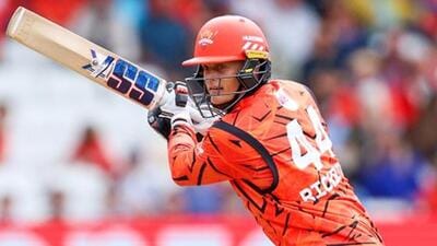 A Sunrisers Leeds batter in action at The Hundred tournament. (X@sunrisersleeds) A Sunrisers Leeds batter in action at The Hundred tournament. (X@sunrisersleeds)