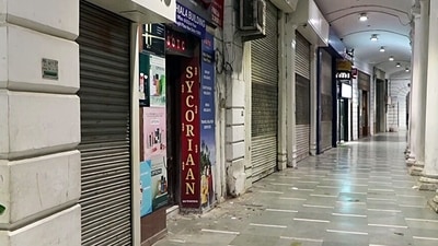 New Delhi, July 23 (ANI): A view of Connaught Place, where shops closed early, in New Delhi on Thursday. (Annie video grab) New Delhi, July 23 (ANI): A view of Connaught Place, where shops closed early, in New Delhi on Thursday. (Annie video grab)