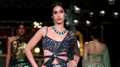 Featuring architectural references and intricate craftsmanship, the collection is called Le Grand Voyage. (SHAZID CHAUHAN) Featuring architectural references and intricate craftsmanship, the collection is called Le Grand Voyage. (SHAZID CHAUHAN)