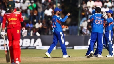 On his international debut, Yash Thakur impressed with two wickets. (AP)