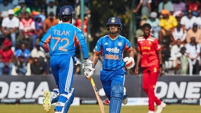 Ishan Kishan and Tilak Varma added 94 runs for the fourth wicket. (AFP)