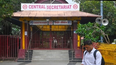 Central Secretariat metro station closed in view of CJP protest, in New Delhi, India, on Friday, July 24, 2026. (Hindustan Times) Central Secretariat metro station closed in view of CJP protest, in New Delhi, India, on Friday, July 24, 2026. (Hindustan Times)