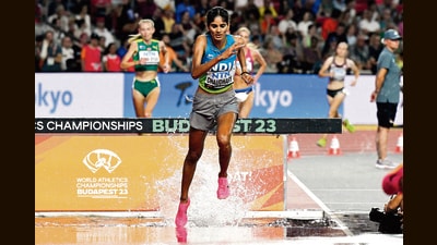 Even athletes such as Asian Games champion Parul Chaudhary will have to up their game. Her record of 15:04.26 makes her the best in Asia, but it would not have been enough to medal at the last CWG. (Getty Images) Even athletes such as Asian Games champion Parul Chaudhary will have to up their game. Her record of 15:04.26 makes her the best in Asia, but it would not have been enough to medal at the last CWG. (Getty Images)