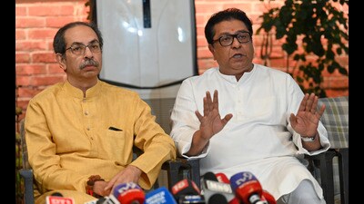 Fadnavis on Saturday hit out at the Shiv Sena (UBT) chief, Uddhav Thackeray and the MNS president, Raj Thackeray. (HT) Fadnavis on Saturday hit out at the Shiv Sena (UBT) chief, Uddhav Thackeray and the MNS president, Raj Thackeray. (HT)
