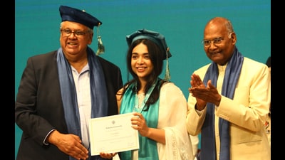Highlighting India’s technological rise, Kovind referred to milestones such as the Chandrayaan-3 Moon landing near the lunar south pole, the Mars Orbiter Mission and the country’s growing private space ecosystem. (HT File) Highlighting India’s technological rise, Kovind referred to milestones such as the Chandrayaan-3 Moon landing near the lunar south pole, the Mars Orbiter Mission and the country’s growing private space ecosystem. (HT File)