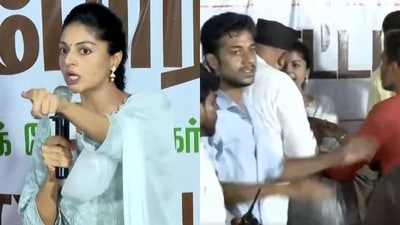 నీట్ నిరసనలో నటి సనమ్ శెట్టికి షాక్- దళపతి విజయ్ పేరు ప్రస్తావించగానే మైక్ లాక్కున్న విద్యార్థులు- ఎందుకు? నీట్ నిరసనలో నటి సనమ్ శెట్టికి షాక్- దళపతి విజయ్ పేరు ప్రస్తావించగానే మైక్ లాక్కున్న విద్యార్థులు- ఎందుకు?