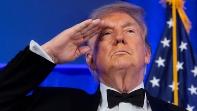 President Donald Trump sparked another social media debate after he was seen drinking Diet Coke from a wine glass during the rescheduled White House Correspondents’ Dinner (WHCD). REUTERS/Jonathan Ernst (REUTERS)