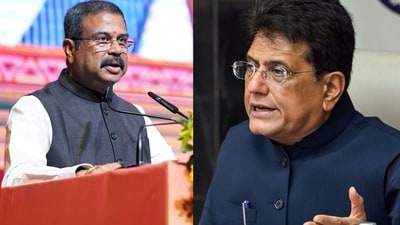 The Press Information Bureau (PIB) has fact-checked the authenticity of AI-generated videos of Union Ministers Piyush Goyal (right) and Dharmendra Pradhan that are being circulated to spread misinformation.