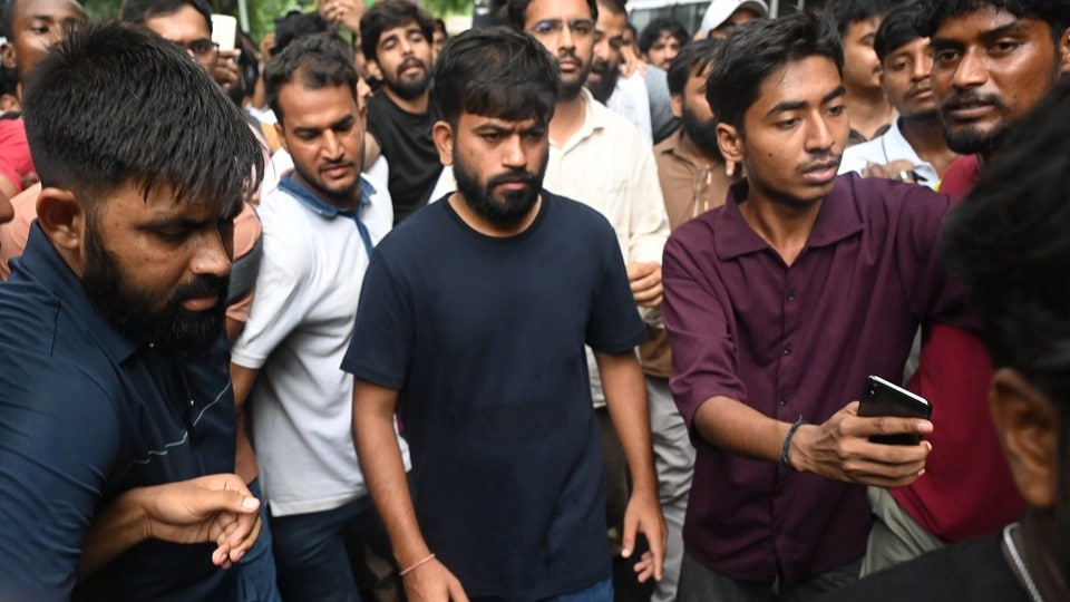 Abhijit Dipke still at Jantar Mantar in New Delhi on Tuesday
vipin kumar (PTI07_21_2026_000016B) (PTI)