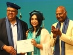 Highlighting India’s technological rise, Kovind referred to milestones such as the Chandrayaan-3 Moon landing near the lunar south pole, the Mars Orbiter Mission and the country’s growing private space ecosystem. (HT File)