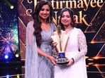 Indian Idol 16 winner Jyotirmayee Nayak with Shreya Ghoshal after her winning moment. 