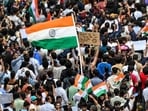Mumbai, India. July 24, 2026 - Several student organisations and supporters of the Cockroach Janta Party gathered at Shivaji Park in Dadar to show solidarity with the CJP's protest in Delhi. Mumbai, India. July 24, 2026. (Photo by Raju Shinde/HT Photo) (Raju Shinde)
