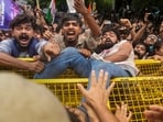 Cockroach Janata Party (CJP) supporters during a protest march, at Sansad Marg, in New Delhi, Monday, July 20,

