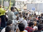 The gathering began with tributes to students who had allegedly died by suicide amid academic pressures and controversies surrounding competitive examinations. (MAHENDRA KOLHE/ HT)