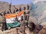 Indian soldiers capture back Tololing heights in Drass sector on June 11, 1999 after bloody fight with intruding Pakistan Army.