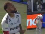Neymar replying to his critics after scoring for Santos.