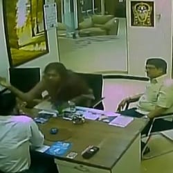 A video purportedly showing the incident surfaced on social media on Saturday.