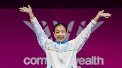 Mirabai Chanu wins gold medal in the women's 48kg weightlifting competition at the Commonwealth Games. (PTI) Mirabai Chanu wins gold medal in the women's 48kg weightlifting competition at the Commonwealth Games. (PTI)