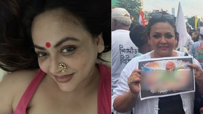 ‘পুরুষের নিম্নাঙ্গে দেখি না’, মোদীর পোস্টার বিতর্কে সাফাই শ্রীলেখার, তোপ রূপাঞ্জনার ‘পুরুষের নিম্নাঙ্গে দেখি না’, মোদীর পোস্টার বিতর্কে সাফাই শ্রীলেখার, তোপ রূপাঞ্জনার