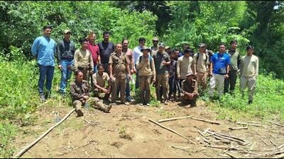 The 26-member team had left for a routine patrolling and combing operation on July 23. (HT Photo)