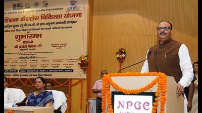 UP deputy CM Brajesh Pathak speaking at an event in Lucknow on July 26. (Sourced)