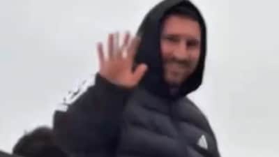Lionel Messi making a public appearance after Argentina's World Cup final defeat. (Screengrab from X) Lionel Messi making a public appearance after Argentina's World Cup final defeat. (Screengrab from X)
