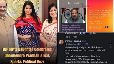 Social media users are widely sharing screenshots of Archita Sarangi's posts on Pradhan's resignation. (Photo: X@RajatJain) Social media users are widely sharing screenshots of Archita Sarangi's posts on Pradhan's resignation. (Photo: X@RajatJain)