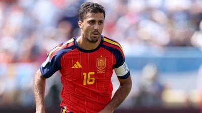 Rodri with the ball during the FIFA World Cup 2026 final. (Getty Images via AFP) Rodri with the ball during the FIFA World Cup 2026 final. (Getty Images via AFP)